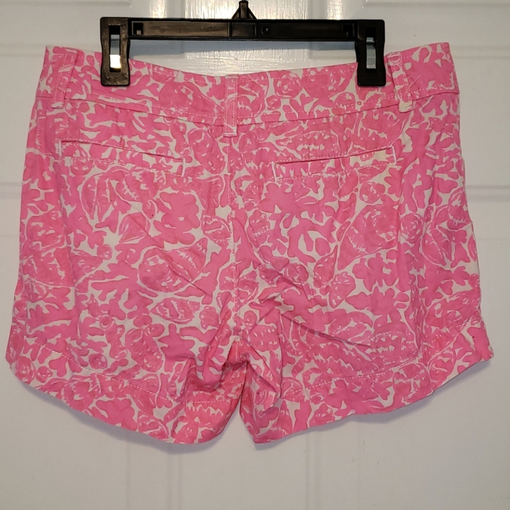 Lilly Pulitzer Pink Sea Shell Callahan Short sz. 0 - Picture 2 of 3